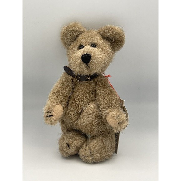 Vtg 1995 Boyds Bears Humboldt Collection Studded Leather Collar Jointed Plush - Picture 1 of 9